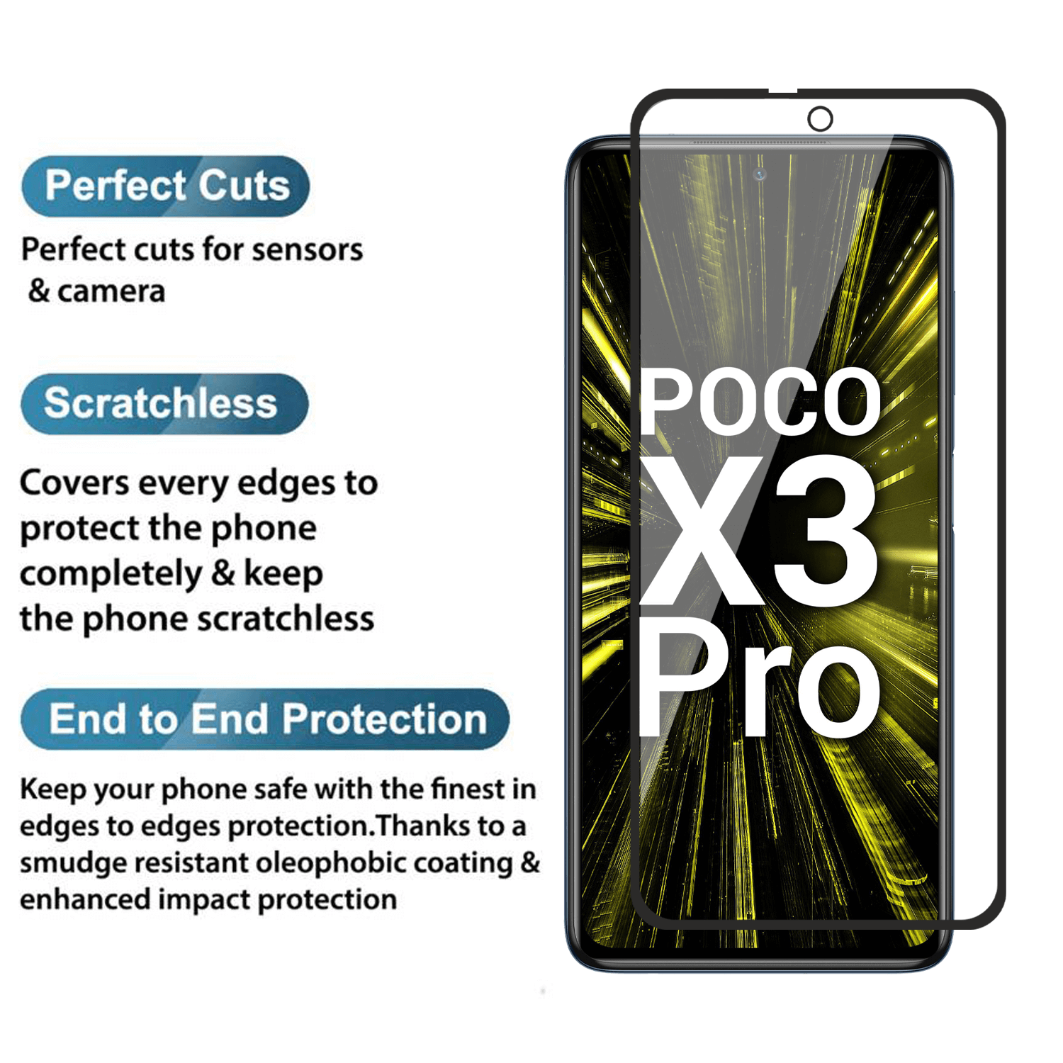 9D Película Pocophone X3 Pro X4 GT Glass Cristal Templado For Xiaomi Poco  X3 Pro NFC